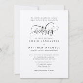 Moderne Rustikale elegante Kalligrafie Kraft Hochz Einladung (Vorderseite)