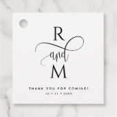 Moderne Rustikale, elegante Monogram-Hochzeit Geschenkanhänger (Vorderseite)