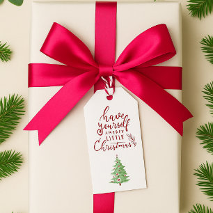 Moderne Rustikale Elegante Weihnachten Geschenkanhänger
