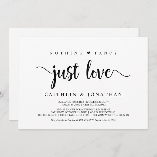 Moderne rustikale Entfaltung, nichts Extravagant n Einladung (Vorne/Hinten)