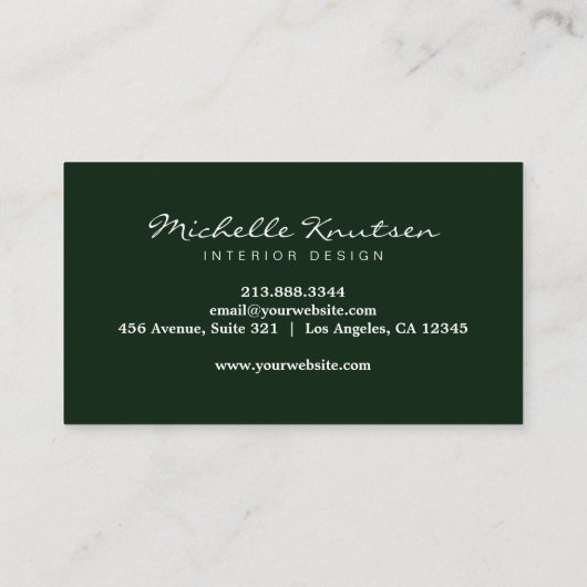 Moderne Rustikale Eukalyptus-Aquarellen Visitenkarte (Rückseite)