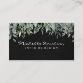 Moderne Rustikale Eukalyptus-Aquarellen Visitenkarte (Vorderseite)