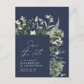 Moderne rustikale Eukalyptus botanisch elegante bl Ankündigungspostkarte (Vorderseite)