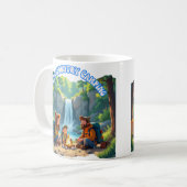 Moderne Rustikale Familien-Camping Kaffeetasse (Vorderseite Links)