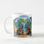 Moderne Rustikale Familien-Camping Kaffeetasse (Links)