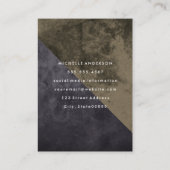 Moderne rustikale Farbblöcke Visitenkarte (Rückseite)