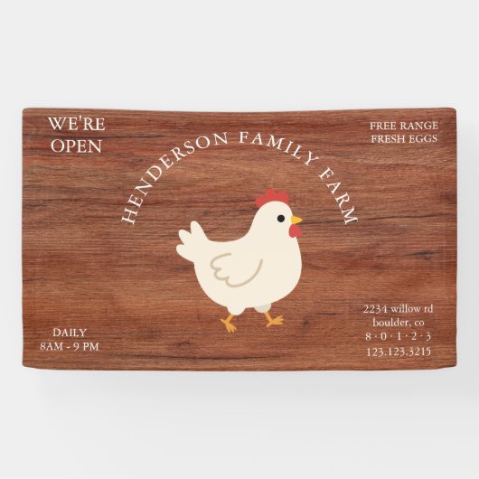 Moderne rustikale Farmhouse-Unternehmen Banner (Horizontal)