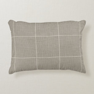 Moderne rustikale Fensterscheibe Karierte Linen Gr Dekokissen