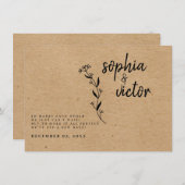 Moderne rustikale Flora verändert die Ankündigung (Vorne/Hinten)