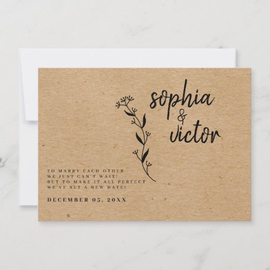 Moderne rustikale Flora verändert die Ankündigung (Vorderseite)