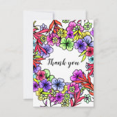 Moderne rustikale florale Dankeschön Karte für sie (Vorderseite)