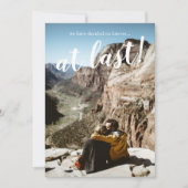 Moderne, rustikale Foto-Engagement-Partei Einladung (Vorderseite)