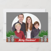 Moderne rustikale Foto Personalisierte Weihnachtsk Feiertagskarte (Vorderseite)