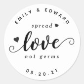 Moderne Rustikale Gastgeschenk Hochzeit Hand Sanit Runder Aufkleber (Vorderseite)