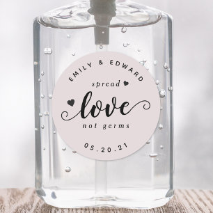 Moderne Rustikale Gastgeschenk Hochzeit Hand Sanit Runder Aufkleber