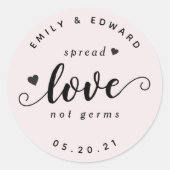 Moderne Rustikale Gastgeschenk Hochzeit Hand Sanit Runder Aufkleber (Vorderseite)