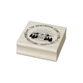 Moderne Rustikale Gebirge Familienname Rücksendead Gummistempel (Stempel)