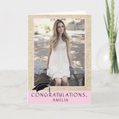 Moderne rustikale Glückwünsche Abschluss Foto Karte (Vorderseite)