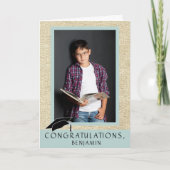 Moderne rustikale Glückwünsche Abschluss Foto Karte (Vorderseite)