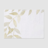 Moderne Rustikale Goldene Blätter Botanische Hochz Seidenpapier (Vorderseite)