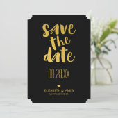 Moderne Rustikale Goldene Hochzeit Save The Date (Stehend Vorderseite)