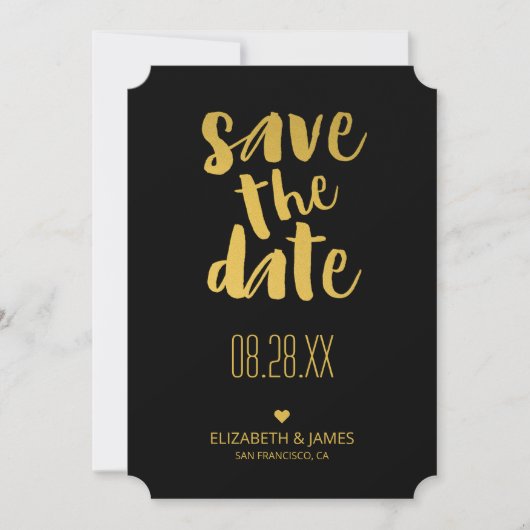 Moderne Rustikale Goldene Hochzeit Save The Date (Vorderseite)