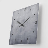Moderne rustikale Grau abstrakt Quadratische Wanduhr (Winkel)