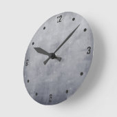 Moderne rustikale Grau abstrakt Runde Wanduhr (Winkel)