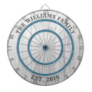 Moderne Rustikale Graue Holzfamilie Dartscheibe
