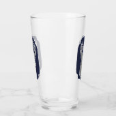 Moderne Rustikale Grauhirsche und Navy-Bracket Glas (Links)