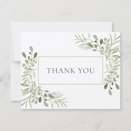 Moderne Rustikale Grünanlage Business Danke Karte (Vorderseite)