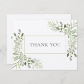 Moderne Rustikale Grünanlage Business Danke Karte (Vorne/Hinten)
