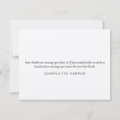 Moderne Rustikale Grünanlage Business Danke Karte (Rückseite)