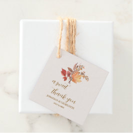 Moderne Rustikale Herbst Boho Blumenhochzeit Geschenkanhänger