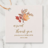 Moderne Rustikale Herbst Boho Blumenhochzeit Geschenkanhänger (Vorderseite)