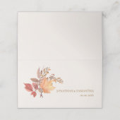 Moderne Rustikale Herbst Boho Blumenhochzeit Platzkarte (Außenseite Aufgefaltet)