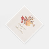Moderne Rustikale Herbst Boho Blumenhochzeit Serviette (Ecke)