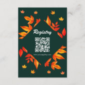 Moderne Rustikale Herbstausführung führt Brautpart Begleitkarte (Vorderseite)