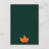 Moderne Rustikale Herbstausführung führt Brautpart Begleitkarte (Rückseite)