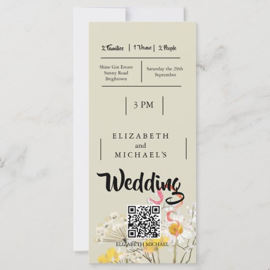 Moderne Rustikale Hochzeit (Rückseite)