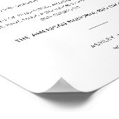 Moderne rustikale Hochzeit anstelle eines Liebesze Poster (Ecke)