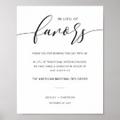 Moderne rustikale Hochzeit anstelle eines Liebesze Poster (Vorne)