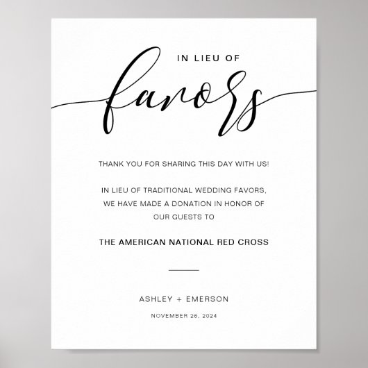 Moderne rustikale Hochzeit anstelle eines Liebesze Poster (Vorne)