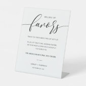 Moderne rustikale Hochzeit anstelle eines Liebesze Sockelschild (Vorderseite)