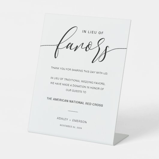 Moderne rustikale Hochzeit anstelle eines Liebesze Sockelschild (Vorderseite)