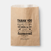 Moderne Rustikale Hochzeit Danke Leckerei Geschenktütchen (Vorderseite)