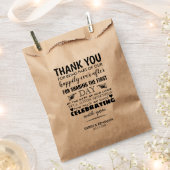 Moderne Rustikale Hochzeit Danke Leckerei Geschenktütchen (Ausgeschnitten)
