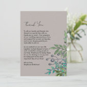 Moderne Rustikale Hochzeit Dankeskarte (Stehend Vorderseite)