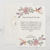 Moderne Rustikale Hochzeit Dankeskarte (Vorne/Hinten)
