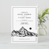 Moderne Rustikale Hochzeit Einladung (Stehend Vorderseite)